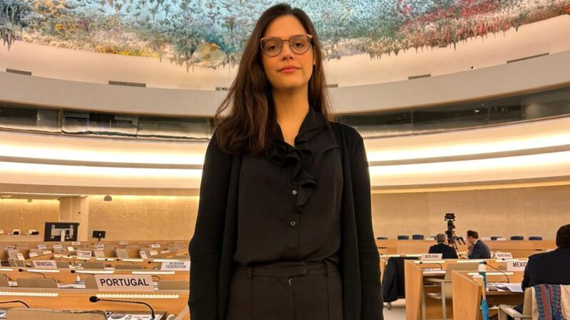 Advogada natural de Wagner/ BA, discursa na sede da ONU