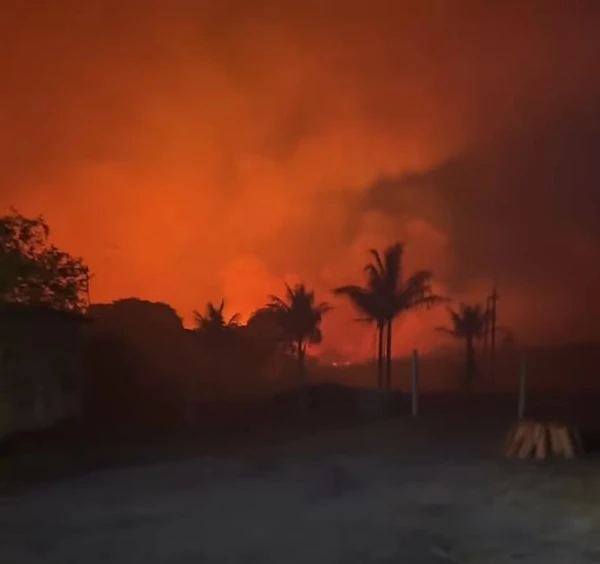 Incêndio de grandes proporções atinge região do Morro do Pai Inácio: ‘vendo de perto é desesperador’