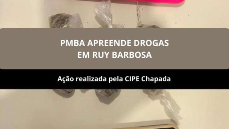 Homem é detido com drogas e celulares após tentativa de fuga no povoado de Tapiraípe, em Ruy Barbosa
