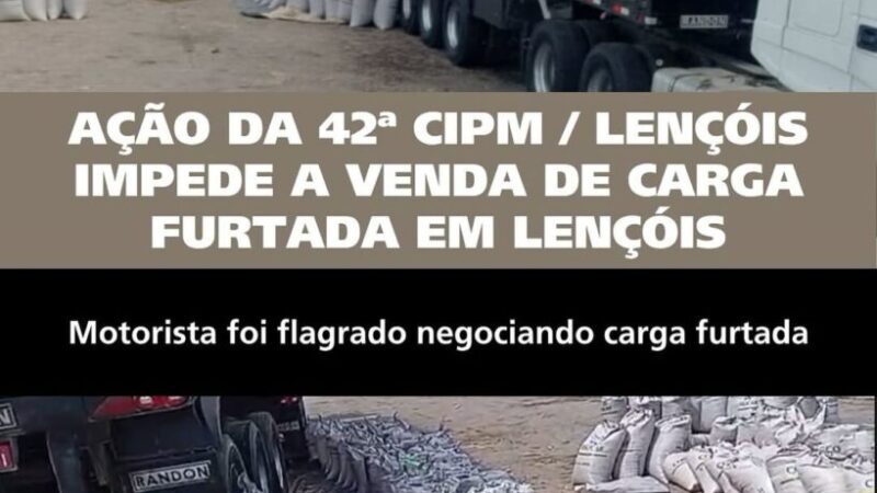 Motorista é acusado de furtar carga de grãos em Tanquinho de Lençóis