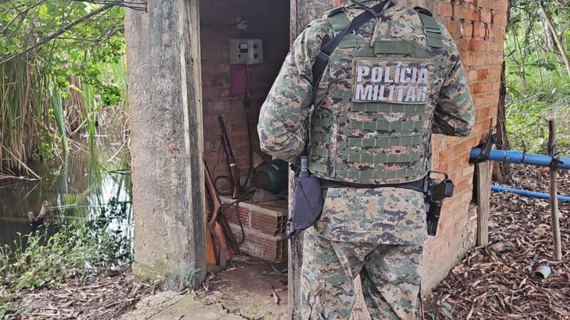 CIPPA Lençóis apreende seis armas artesanais na zona rural de Utinga, na Chapada Diamantina