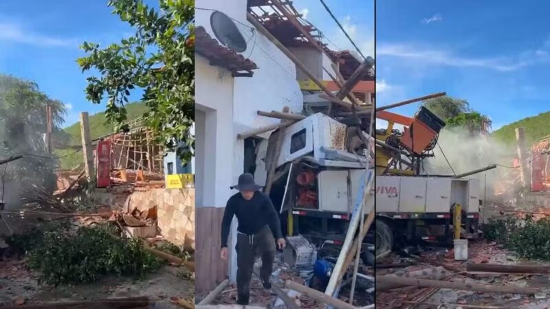 Caminhão perde freios, invade restaurante e casa e deixa quatro mortos em Palmeiras na Chapada Diamantina