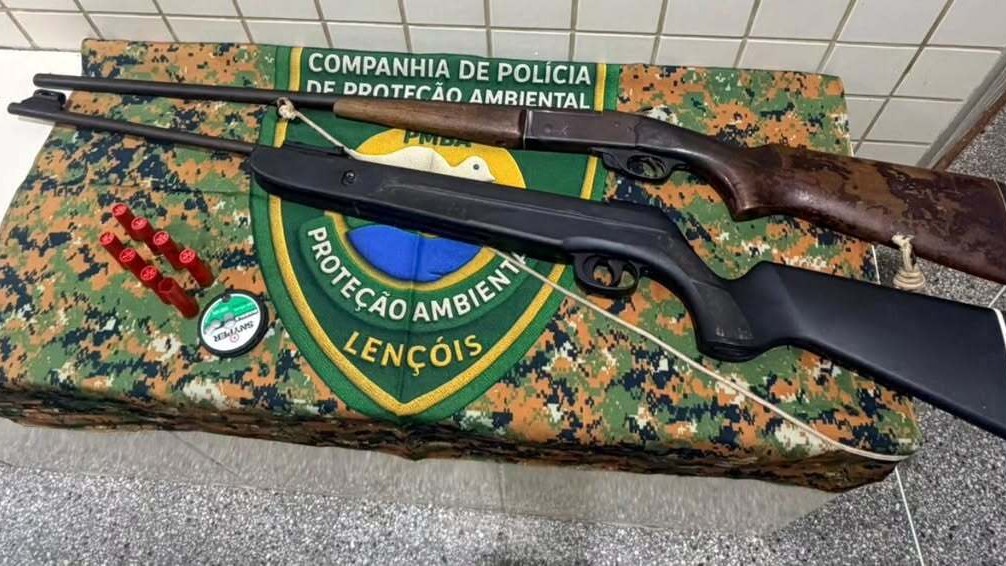 CIPPA/Lençóis e INEMA realizam ação conjunta e apreendem armas em Ruy Barbosa