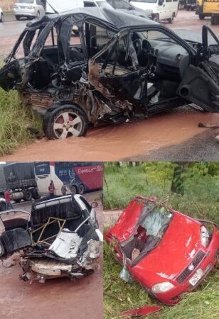 Grave acidente envolve veículos e carreta na BR-242 em Seabra