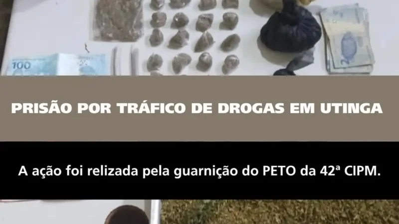 PETO da 42ª CIPM prende suspeito por tráfico de drogas em Utinga, na Chapada Diamantina
