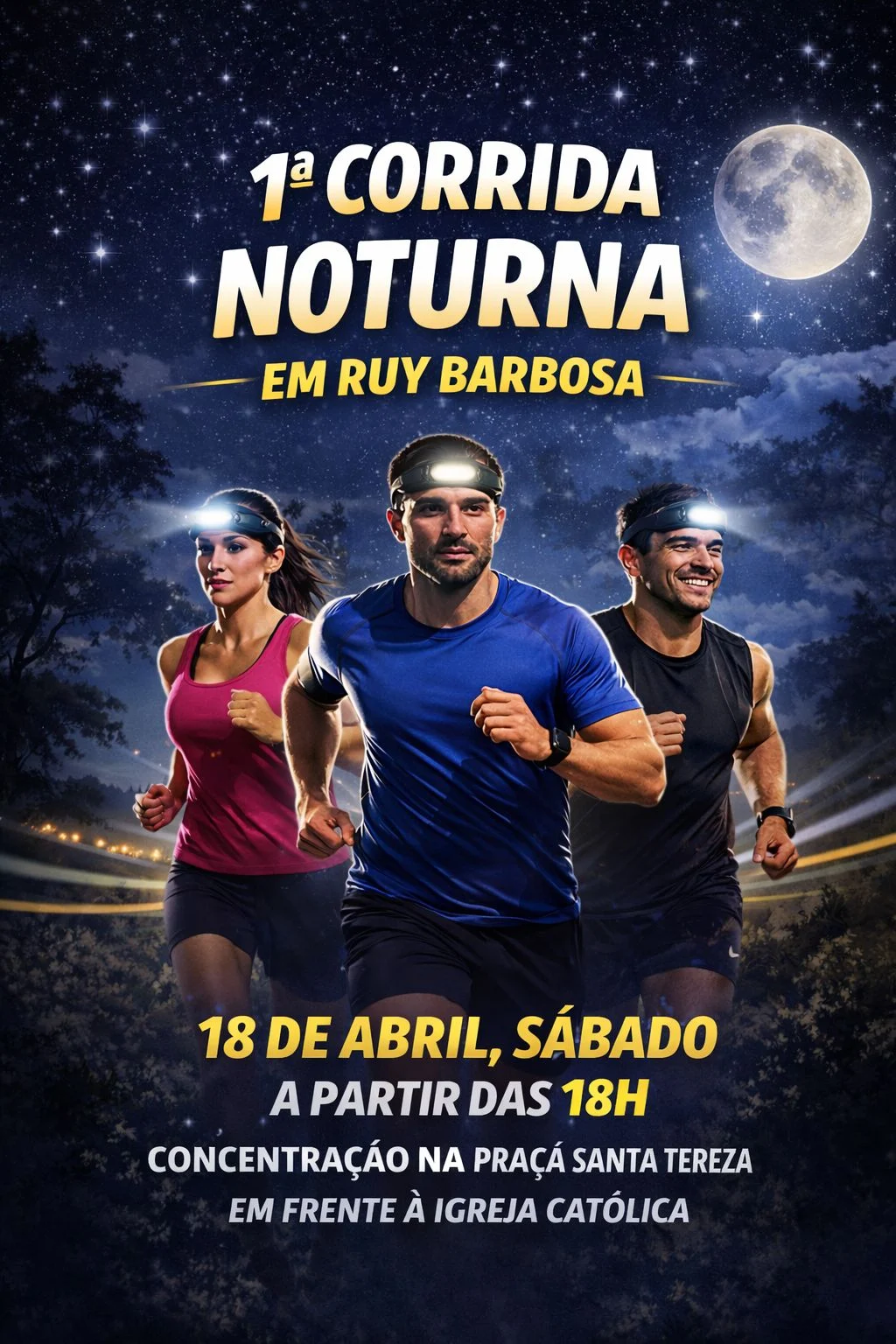 Corrida Noturna agita Ruy Barbosa no dia 18 de abril