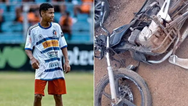 Jogador de futebol de 16 anos morre após acidente entre moto e carro no interior da Bahia