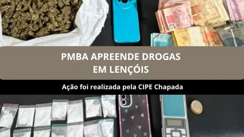 PMBA apreende drogas durante patrulhamento em Lençóis, na Chapada Diamantina