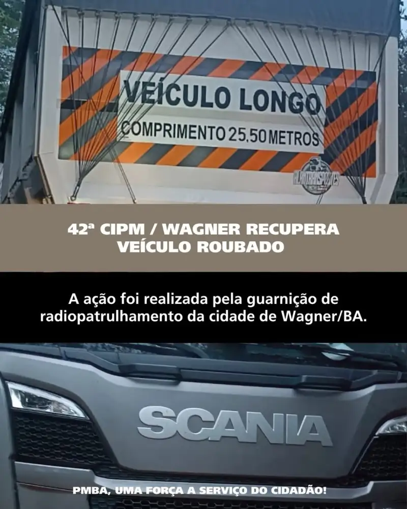 42ª CIPM atende ocorrência de roubo e recupera carreta depredada na zona rural de Lajeadinho – BA